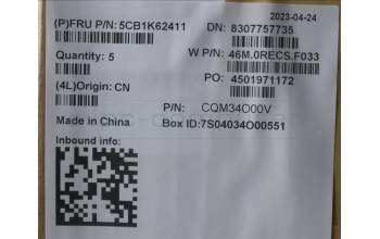 Lenovo 5CB1K62411 Tastatur inkl. Topcase ASM_EUROENG W 82XY AG