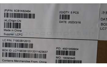 Lenovo 5CB1K62464 Tastatur inkl. Topcase ASM_EURO ENG L83B1 OAT