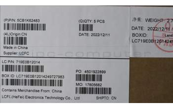 Lenovo 5CB1K62483 Tastatur inkl. Topcase schweiz L83B1 OAT