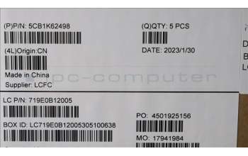 Lenovo 5CB1K62498 Tastatur inkl. Topcase ASM_POR L83B1 STGY