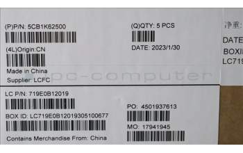 Lenovo 5CB1K62500 Tastatur inkl. Topcase ASM_SLV L83B1 STGY