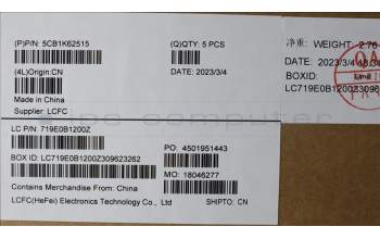 Lenovo 5CB1K62515 Tastatur inkl. Topcase ASM_EURO ENG L83B1 STGY