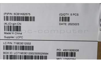 Lenovo 5CB1K62575 Tastatur inkl. Topcase ASM_POR L83AY SG