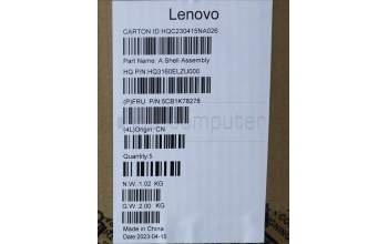 Lenovo 5CB1K78278 COVER LCD Cover H83A4touch MG LNV w/ant