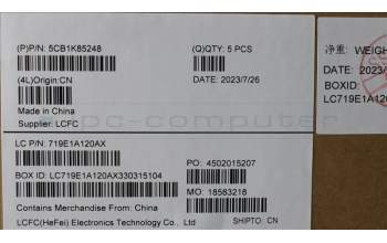 Lenovo 5CB1K85248 Tastatur inkl. Topcase ASM_EUROENGL82XANFPAGBL