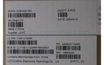 Lenovo 5CB1K91163 C-Cover with keyboard, US English Euro, Abyss Blue, Non-Backlight, US