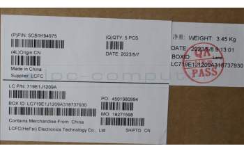 Lenovo 5CB1K94975 C-Cover with keyboard, Italian, Arctic Grey, Non-Backlight, UK