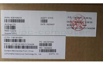 Lenovo 5CB1K95219 Tastatur inkl. Topcase spanisch L82XM AB BL