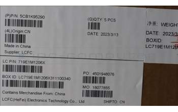 Lenovo 5CB1K95290 Tastatur inkl. Topcase ASM_USA ENG L82XMABFPBL