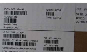 Lenovo 5CB1K96835 Tastatur inkl. Topcase ASM_BEL L82XM AG NBL