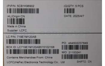 Lenovo 5CB1K96902 Tastatur inkl. Topcase ASM_EUROENGL82XMAGFPNBL