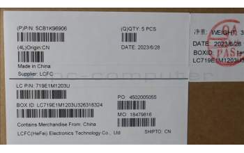 Lenovo 5CB1K96906 Tastatur inkl. Topcase französisch/arabsichL82XMAGFPNBL