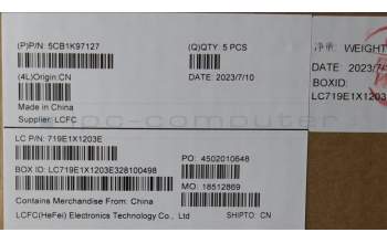 Lenovo 5CB1K97127 Tastatur inkl. Topcase ASM_NORDIC L82XL FPABBL