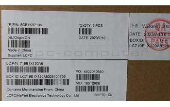 Lenovo 5CB1K97136 Tastatur inkl. Topcase ASM_UK L82XL FP AB BL