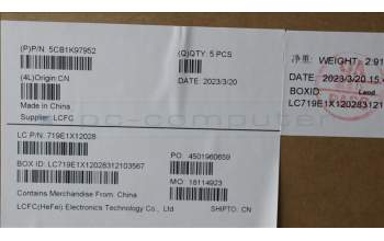 Lenovo 5CB1K97952 Tastatur inkl. Topcase ASM_UK L82XL NFP AGNBL