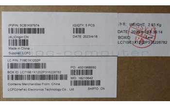 Lenovo 5CB1K97974 Tastatur inkl. Topcase schweiz L82XL NFP AGNBL