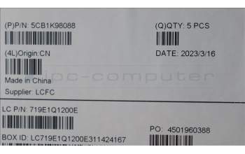 Lenovo 5CB1K98088 Tastatur inkl. Topcase ASM_HBW L82YT NFP BK