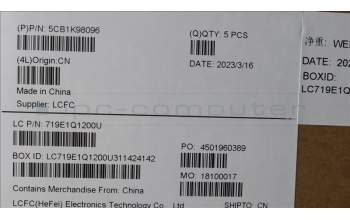 Lenovo 5CB1K98096 Tastatur inkl. Topcase ASM_NORDIC L82YT NFP BK