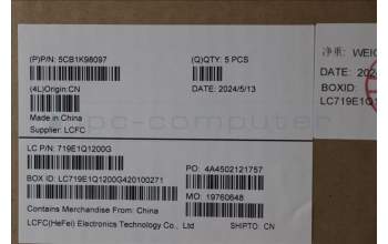 Lenovo 5CB1K98097 Tastatur inkl. Topcase ASM_POR L82YT NFP BK