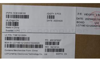 Lenovo 5CB1K98100 Tastatur inkl. Topcase spanisch L82YT NFP BK