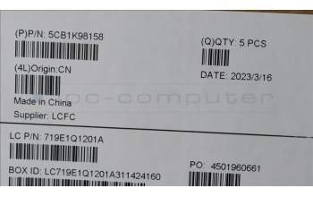 Lenovo 5CB1K98158 Tastatur inkl. Topcase ASM_UK L82YT NFP BK