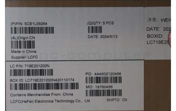 Lenovo 5CB1L09264 C-Cover with keyboard, Portuguese, Black, UK