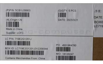 Lenovo 5CB1L09903 Tastatur inkl. Topcase ASM_FRA L82WQ RGB WTWOL