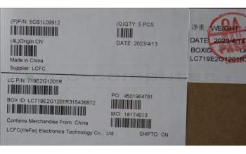 Lenovo 5CB1L09912 C-Cover with keyboard, Italian, RGB Backlight, UK