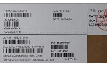 Lenovo 5CB1L09913 Tastatur inkl. Topcase ASM_JPN L82WQ RGB WTWOL