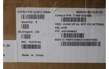 Lenovo 5CB1L10844 Tastatur inkl. Topcase_UKR C82XD NFP CG BL AL