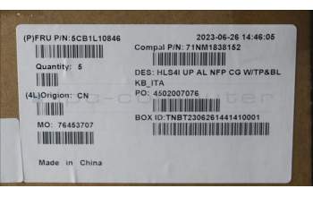 Lenovo 5CB1L10846 Tastatur inkl. Topcase_ITA C82XD NFP CG BL AL