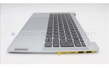 Lenovo 5CB1L10862 C-Cover with keyboard, Czech Slovakian, Cloud Grey, Backlight, Non-Fingerprint, UK