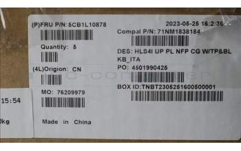 Lenovo 5CB1L10878 Tastatur inkl. Topcase_ITA C82XD NFP CG BL PL