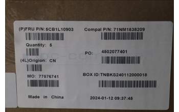 Lenovo 5CB1L10903 Tastatur inkl. Topcase_RUS C82XD NFP CG NBL PL