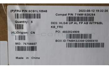 Lenovo 5CB1L10948 Tastatur inkl. Topcase_FRA C82XD FP AB BL AL