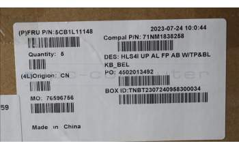 Lenovo 5CB1L11148 Tastatur inkl. Topcase_BEL C82XD FP AB BL AL