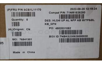 Lenovo 5CB1L11170 Tastatur inkl. Topcase_SPA C82XD NFP AB BL AL