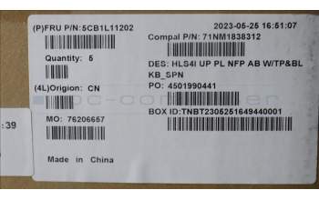 Lenovo 5CB1L11202 Tastatur inkl. Topcase_SPA C82XD NFP AB BL PL