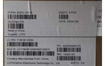 Lenovo 5CB1L14716 Tastatur inkl. Topcase ASM_UK L82YV NFP BK