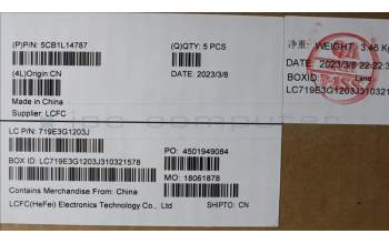 Lenovo 5CB1L14787 Tastatur inkl. Topcase ASM_ENG L82XR FP AG BL