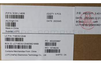 Lenovo 5CB1L14838 Tastatur inkl. Topcase ASM_EUROENGL82XRFPAGNBL