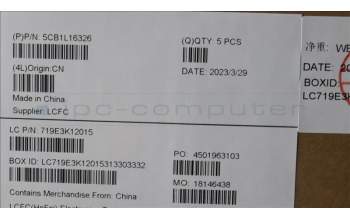 Lenovo 5CB1L16326 Tastatur inkl. Topcase ASM_KOR L82XS FPW/SCREW
