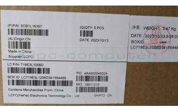 Lenovo 5CB1L16397 Tastatur inkl. Topcase schweiz L82XQ AB BL