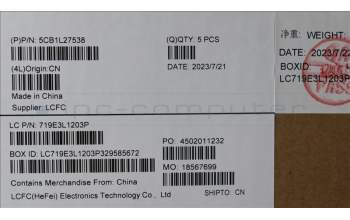 Lenovo 5CB1L27538 C-Cover with keyboard, Portuguese, Arctic Grey, Non-Backlight, UK