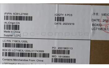 Lenovo 5CB1L27550 Tastatur inkl. Topcase ASM_HUN L82XQ AG NBL