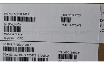 Lenovo 5CB1L28211 Tastatur inkl. Topcase ASM_UK L82XQ AGFP BL