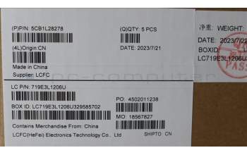 Lenovo 5CB1L28278 Tastatur inkl. Topcase ASM_UK L82XQ FB NBL