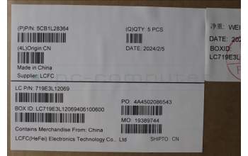 Lenovo 5CB1L28364 Tastatur inkl. Topcase ASM_EUROENGL82XQFBFPNBL