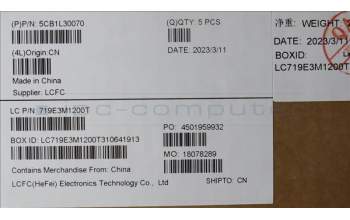 Lenovo 5CB1L30070 Tastatur inkl. Topcase ASM_UK L82XN FP AG BL