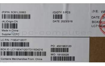 Lenovo 5CB1L30863 Tastatur inkl. Topcase ASM_FRA L82WK ONGY RGB